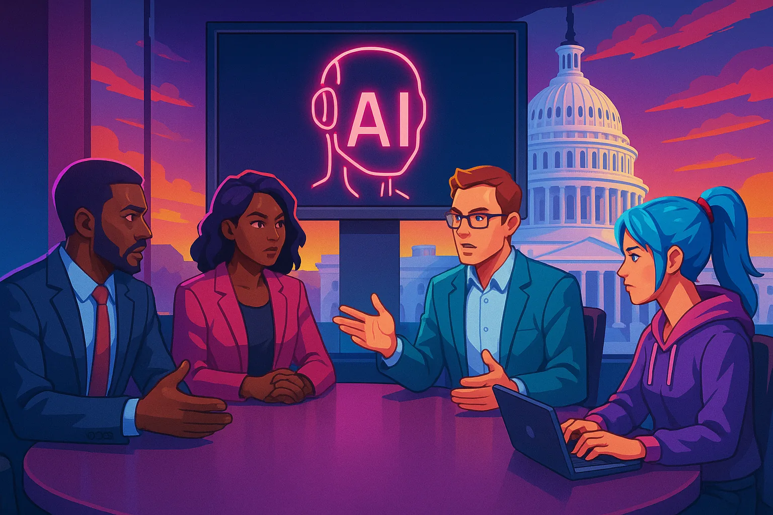 Major AI Companies Pledge Self-Regulation in Washington Summit